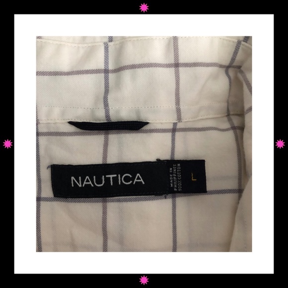 MEN'S LONG-SLEEVE CASUAL BUTTON DOWN SHIRT BY NAUTICA LARGE - Picture 4 of 7